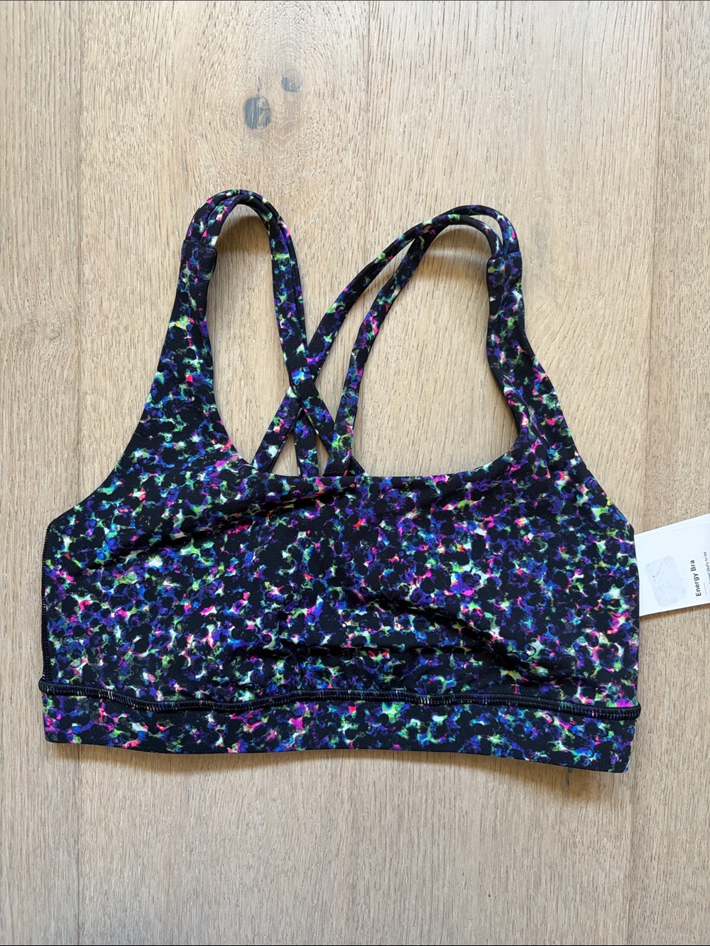 energy bra size 4 colorful pattern lululemon nwt